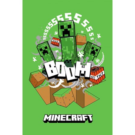 Minecraft Boom Creeper supermjuk polarfleecefilt 100*150 cm