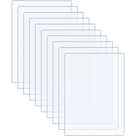 Akrylplader - 10 pakker med 5x7" 0,043" tyk klar ekstruderet Plex