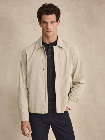 John Henric Men's Beige Kurze Jacke Size L