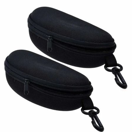 Brilleetui med 2 lynlåse, hårdt etui, opbevaringsboks
