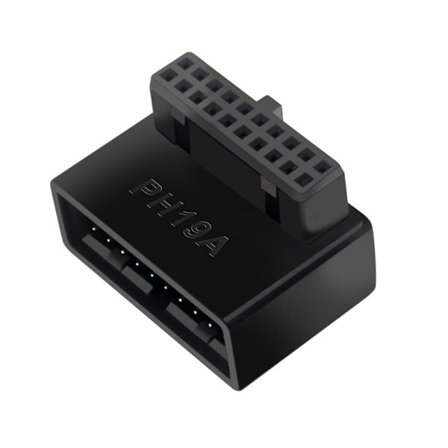 Datamaskin Hovedkort Header Adapter USB 3.0 19P/20P 90 Degree L Rettvinklet Desktop Converter Hovedkort Converter