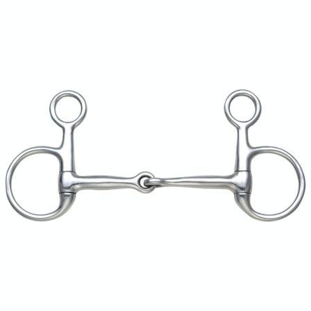 Shires Jointed Horse Hanging Cheek Snaffle Bit 5in Silver