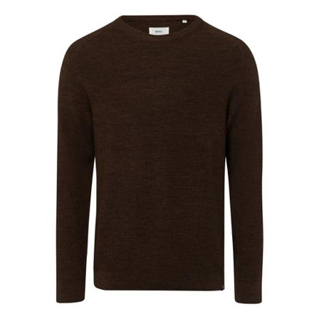 Brax, Round-neck Knitwear Bruin, Heren, Maat:L