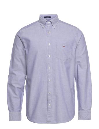 Reg Oxford Shirt Bd Skjorta Casual Blå GANT