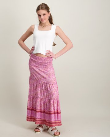 Grunt GRJazmi Print Skirt Rosa Kjolar Tjej - Kids Brand Store