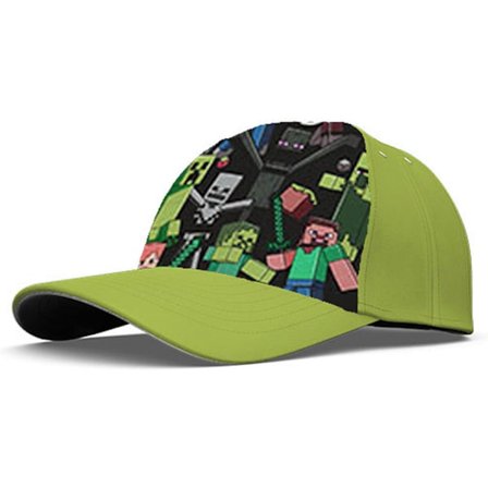 Keps Cap Kepsar Barn Baseball 177178 Hat MINECFRAFT 52/54cm LIME