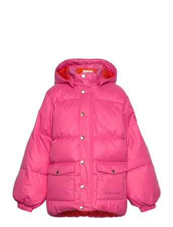Heavy Hooded Puffer Jacket Foret Jakke Pink Mini Rodini