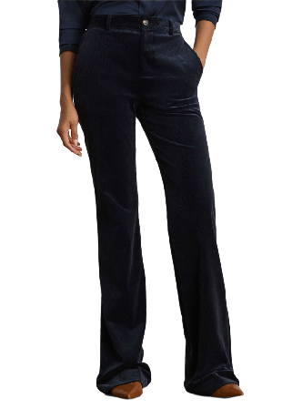 Lauren Ralph High-Rise Corduroy Flare Pant Byxor Dam Blå 40