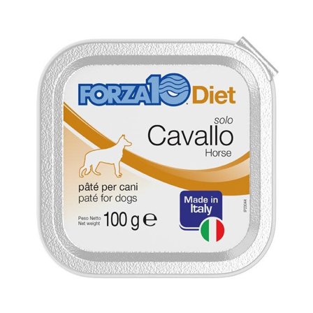 Forza10 Solo Diet Cavallo Paté Per Cani Adulti Vaschetta 100g
