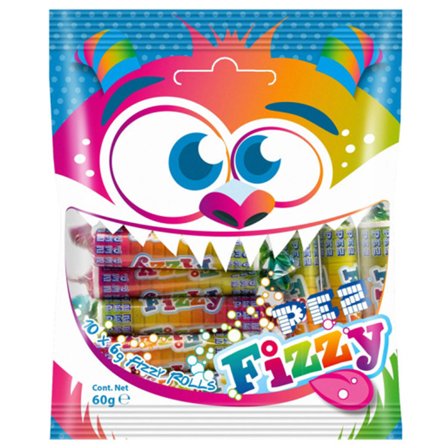 PEZ Fizzy Rolls 60g 10-pack