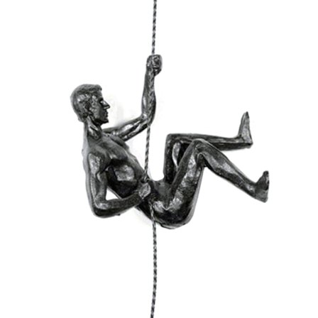 Kreative Idrettsutøvere Abstrakt Statue Moderne Klatrefigurer Harpiks Ornamenter Veggdekorasjon