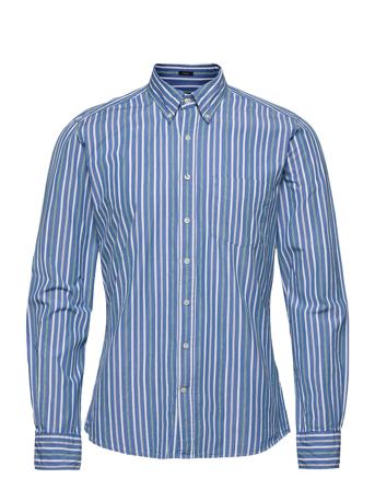 Shirt Striped Poplin Trim Fit. B.d. Blue Boomerang