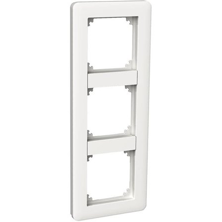 Schneider Electric Exxact Primo Kombinationsram vit, blank 3 fack, Strömbrytare & vägguttag