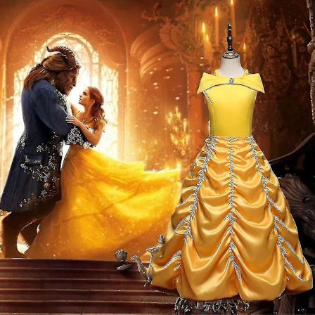 Skønheden og Udyret Kostume Pige Børn Forestilling Fancy