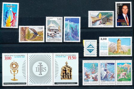 Fransk Andorra 1997 - YT 484/496 - Postfrisk
