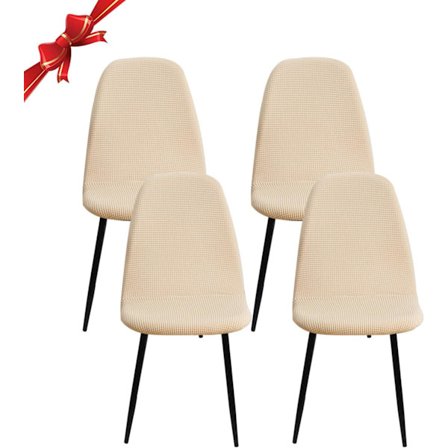 Skandinavisk Stolkledningsett med 4, Skandinavisk Stretch Spisebordstoltrekk, Jacquard Elastisk Stolkledning Universal