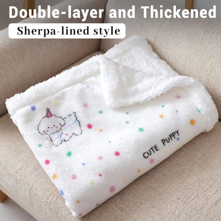 Dobbeltsidet fortykket vintervarm katteseng og -måtte med plys-tæppe - tosidet kæledyrs seng til sofa, seng