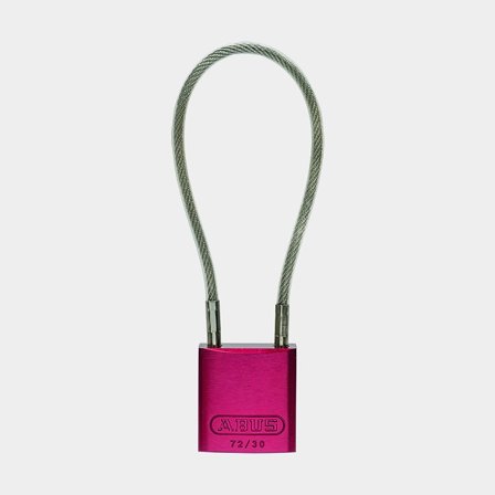 Hængelås med wire ABUS 72/30CAB40, Ø5 mm, rød