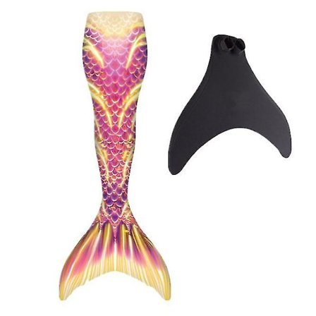 Kids Wear-resistant Mermaid Tail For Swimming, Monofin Included