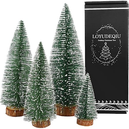 KKSHINE Desktop Miniatyr Pine Tree Bordsskiva Julgran Small Pine Tree Decor Christmas Tree Toppers