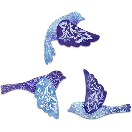 Putuo Decor 3 st Hummingbird Väggkonst, Trä Flygande Fågel Väggdekoration