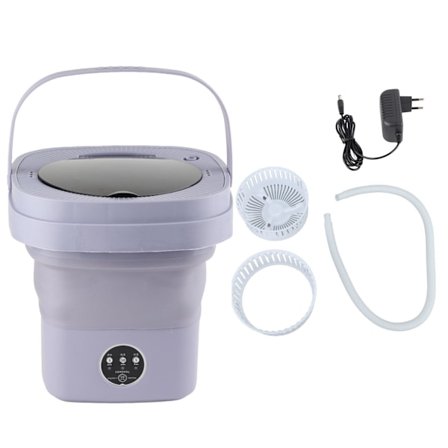 Bærbar vaskemaskin Helautomatisk Små undertøy Bærbar vaskemaskin for sovesal EU-kontakt 100‐240V Lilla