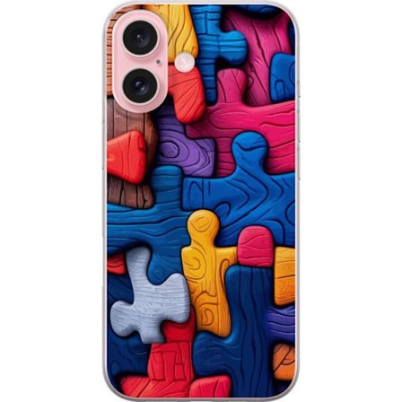 Yhteensopiva Puhelinkuori Apple Apple iPhone 16 Leikkisä kuvitus Stitchin kanssa vaaleanpunaisissa omenoissa pehmeässä pastellidesignissa, jossa yh