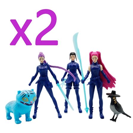 Søde dæmonjægerfigurer Rumi, Mira, Zoey & Derpy Tiger - Kpop skrivebordsindretning og gaveideer