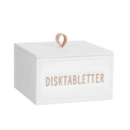 Trälåda Disktabletter Vit