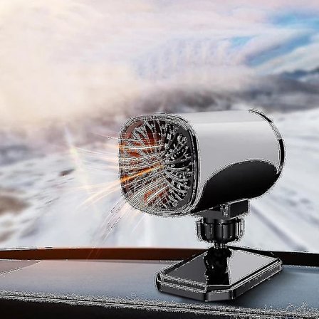 12v/24v Bærbar Bilvarmer Kjøling Varmevifte 360 Graders Vindusvisker Avriming Avriming