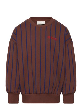 Mini Rodini Vertical Stripe Aop Sweatshirt - Brown - 92/98