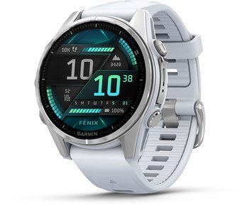Garmin-Fenix 8 AMOLED 43mm, SS/Whitestone-Sportsklokke med avansert GPS og sportsspesifikk trening-Personal training-Smartklokker fra Garmin