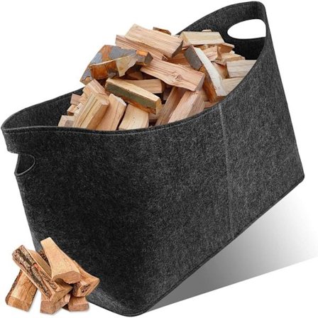 Vedkorg i Filt, Eldstad Vedkorg Filtpåse Eldstad Ved