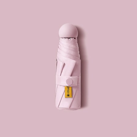 Kapselformat solparaply: Ger solskydd och UV-skydd, skyddar mot både sol och regn, lätt och enkel att bära.