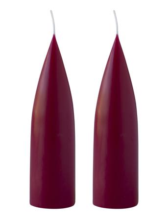 Hand Dipped C -Shaped Candles, 2 Pack Home Decoration Candles Block Candles Rød Kunstindustrien
