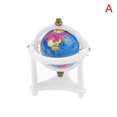 1:12 Miniatyr Dockhus Dollhouse Rolling Globe With Wood Stan