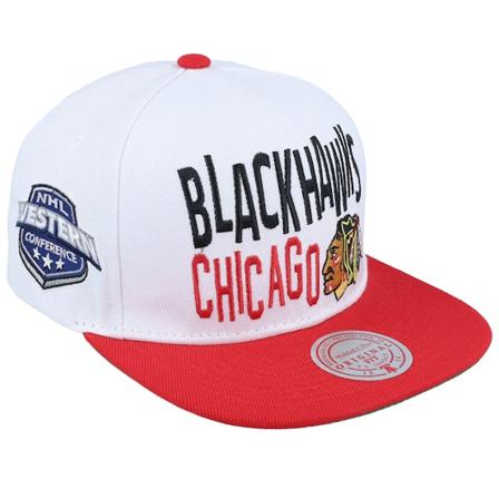 Mitchell & Ness - NHL Weiss snapback Cap - Chicago Blackhawks Toss Up White/Red Snapback @ Hatstore