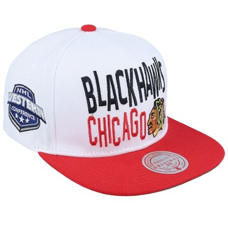 Mitchell & Ness - White snapback Gorra - Chicago Blackhawks Toss Up White/Red Snapback @ Hatstore