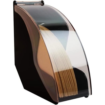 Kaffefilterholder, Kaffefilterboks med lokk, Lagringskapasitet på 100 stk papirfiltre (Svart)