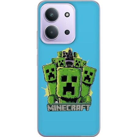 Yhteensopiva Puhelinkuori Xiaomi Redmi 15C Minecraft Creeper armeija vihreä creeper kuvitus piirroselokuva tyyli klassinen Minecraft teema