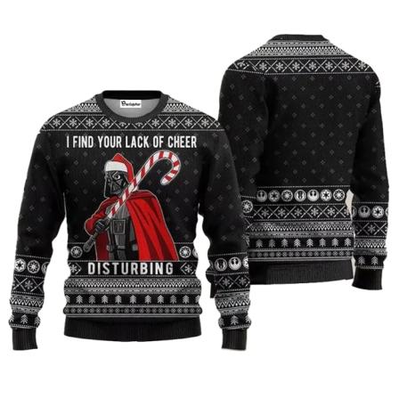 Santa Darth Vader Jul Ugly Sweater Star Wars The Mandalorian Mænd Pullover Tøj Efterår Vinter Kvinder Sweatshirt style 3 S