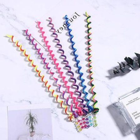 6 kpl punontatyökalua DIY hiusasusteet tytöt värikäs Twist El