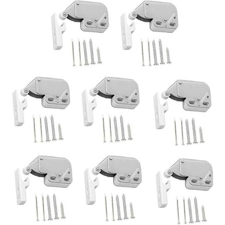 Fjäderlås Skåpdörr Tryck Lås Vita Tryck Lås Fjäderlås Skåplås Mini Lås Skåp Tryck För Att Öppna För Skåpdörrar Med Tryck