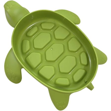 Skilpaddeformet sklisikker såpe- og vaskemiddelholder, såpeskål til bad, kjøkkensvamp-holder, oppbevaring av dusjtilbehør (Grønn)
