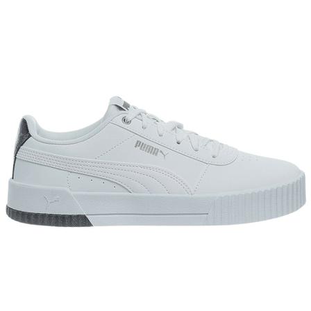Puma Carina Raw Metallics Sneakers , Wit , Dames , Maat: 38 EU