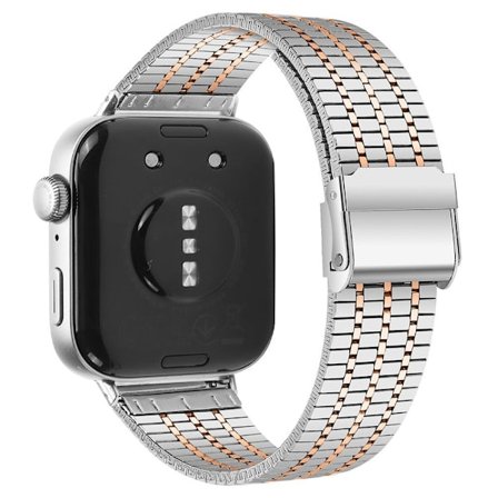 Huawei Watch Fit 3 armband 316L rostfritt stål ersättningsarmband - Silver / Roséguld