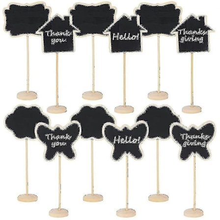 Tavle Etiketter Mini Tavler Skilt. 12-pakning Små Tavler