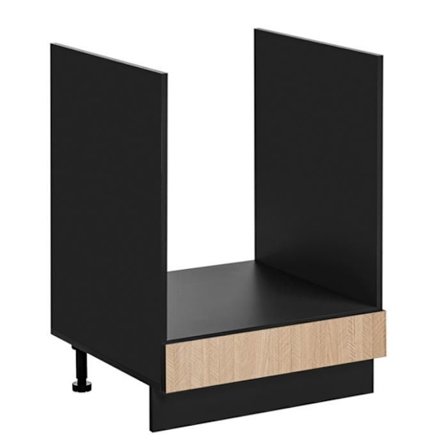 Köksunderställ för ugn "Roma" - Svart/Beige - L 60 x H 81 x P 45 cm