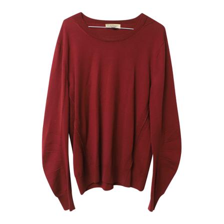 Burberry Vintage Pre-owned Crew Neck Sweater in Wool Rød, Herre