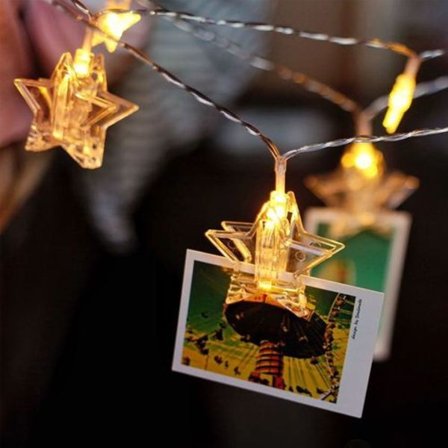 LED fotoklips fe-lys, fotoklips fe-lys 3M 20 stjerneform